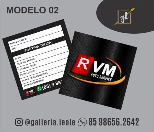 Etiquetas Para Troca De Óleo 5x7 Ou 6x6 Cm - Foto 3