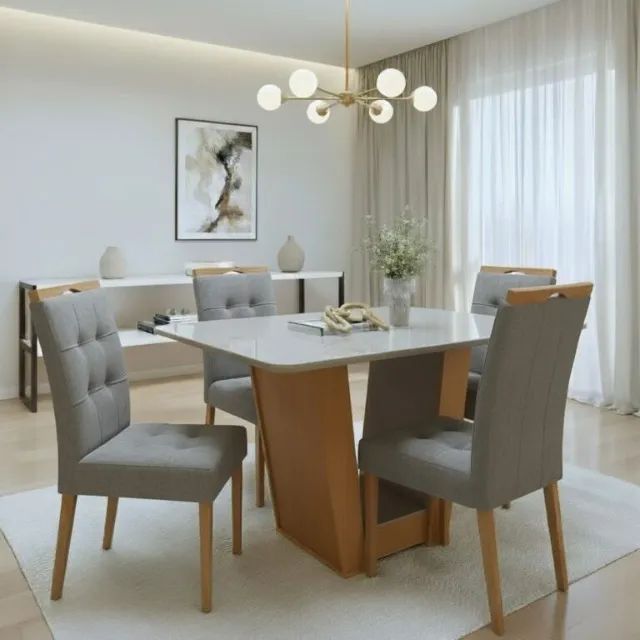 Mesa Apogeu 1,20m com 4 Cadeiras   Novo!!  Pronta Entrega!! - Foto 5