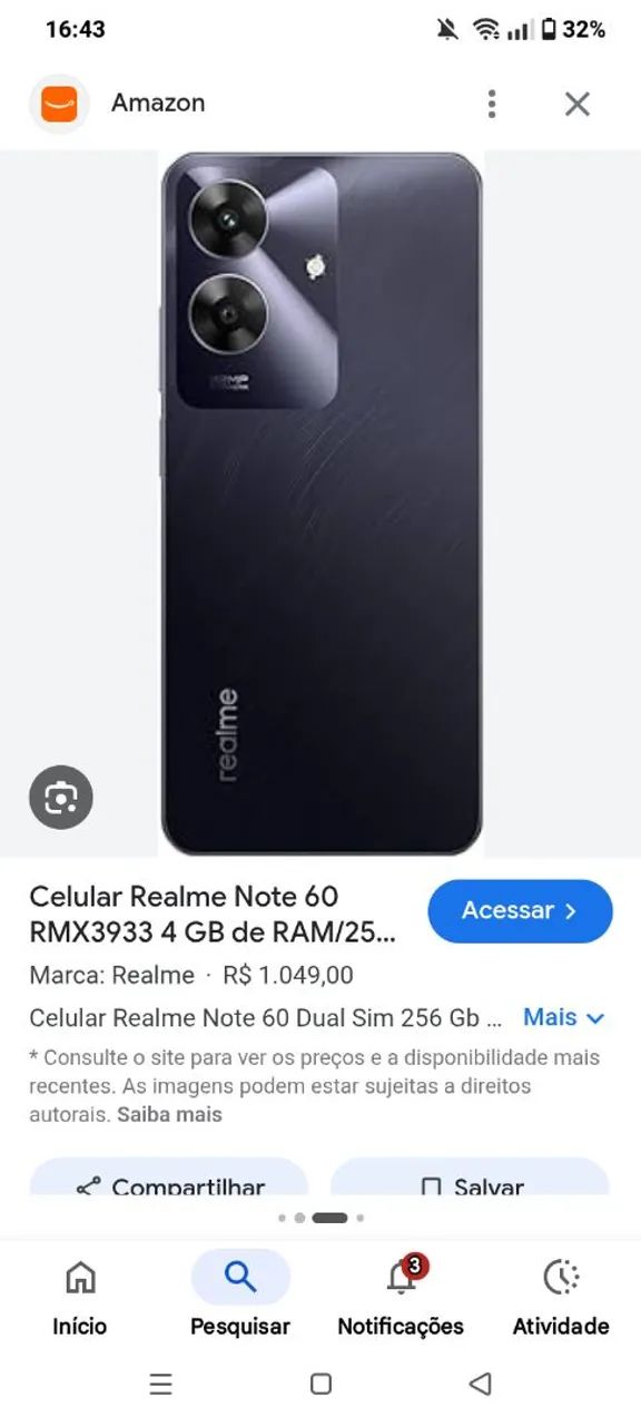 Troco Android realmente note 60 em iphone