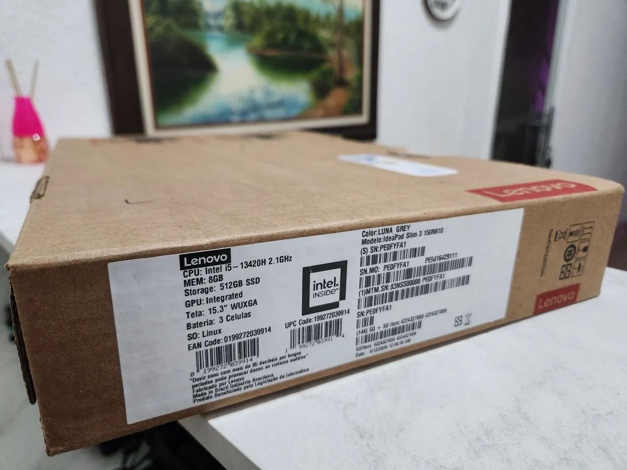 Notebook Lenovo Ideapad Slim 3 Intel core i5 13th, 8GB RAM, 512GB SSD, Sistema Linux