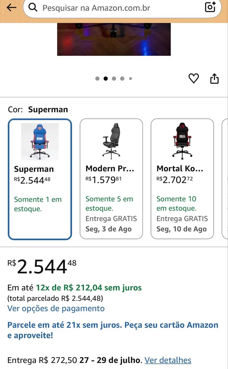 Cadeira ThunderX3 Core Smart Superman  - Foto 3