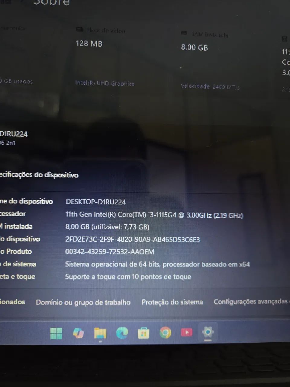 Notebook Touch-screen Dell i3 de 11th  barato! - Foto 5