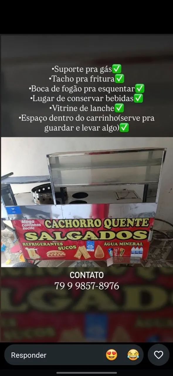 Vendo carrinho de lanche 