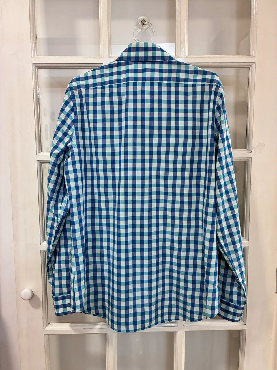 Camisa Masculina Xadrez Azul Express M - Foto 3