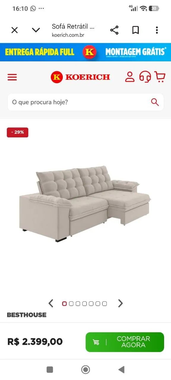 Vende sofá retrátil 2 lugares, usado apenas 1 ano. - Foto 3