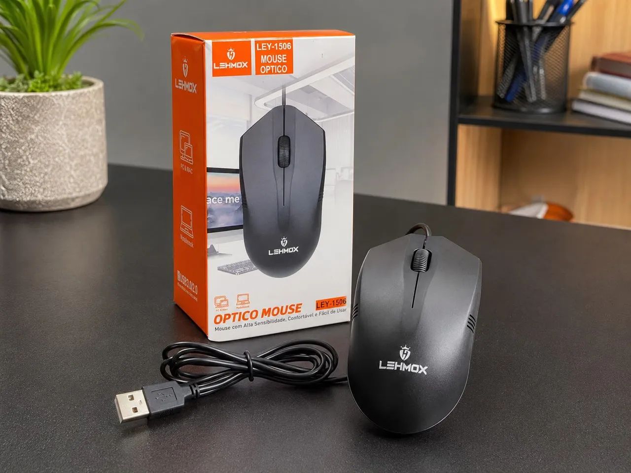 Mouse Óptico USB com Fio Lehmox LEY-1506 - Foto 2
