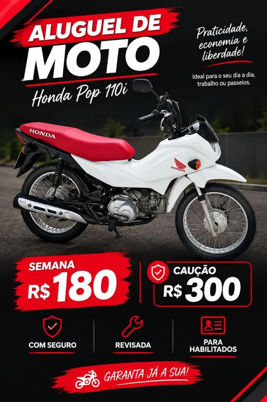 Aluguel de moto. Pop 2024