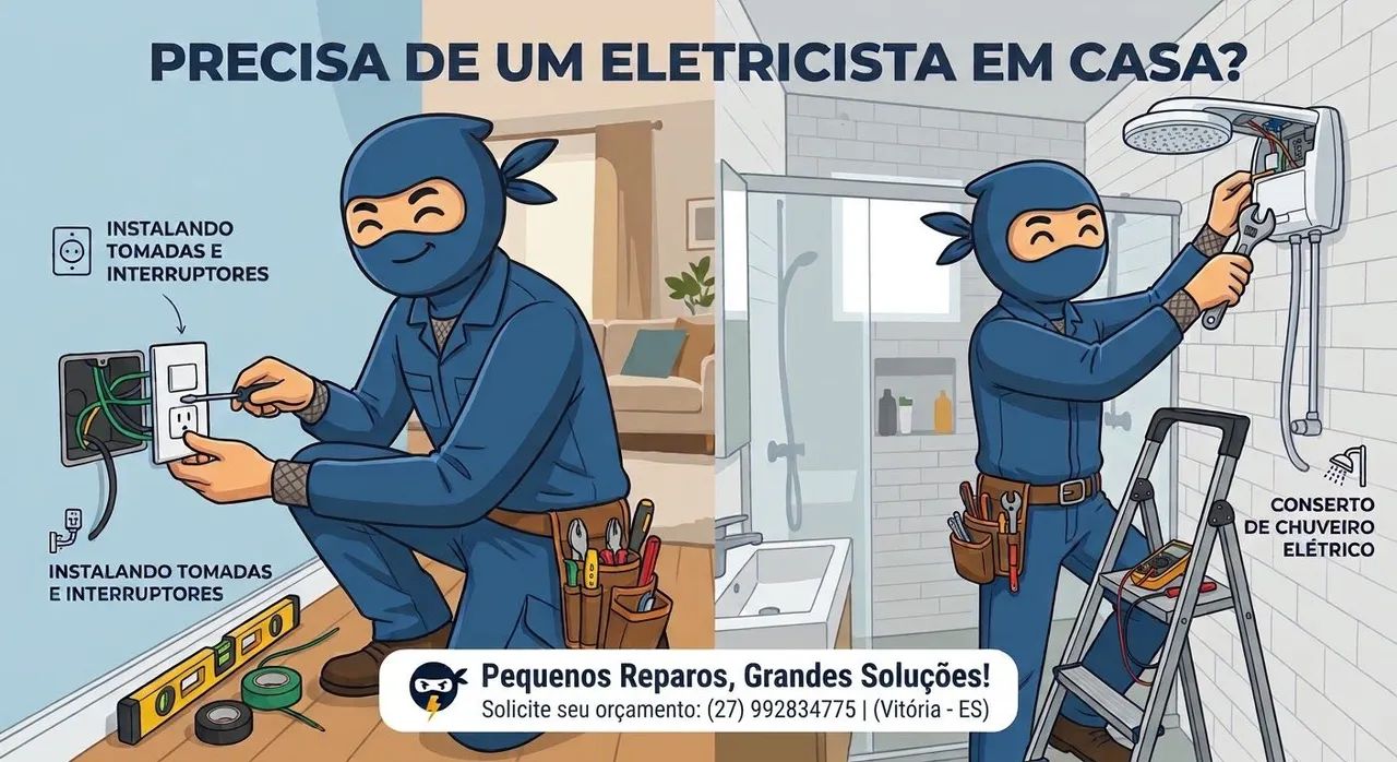 Reparos e instalações elétricas.
