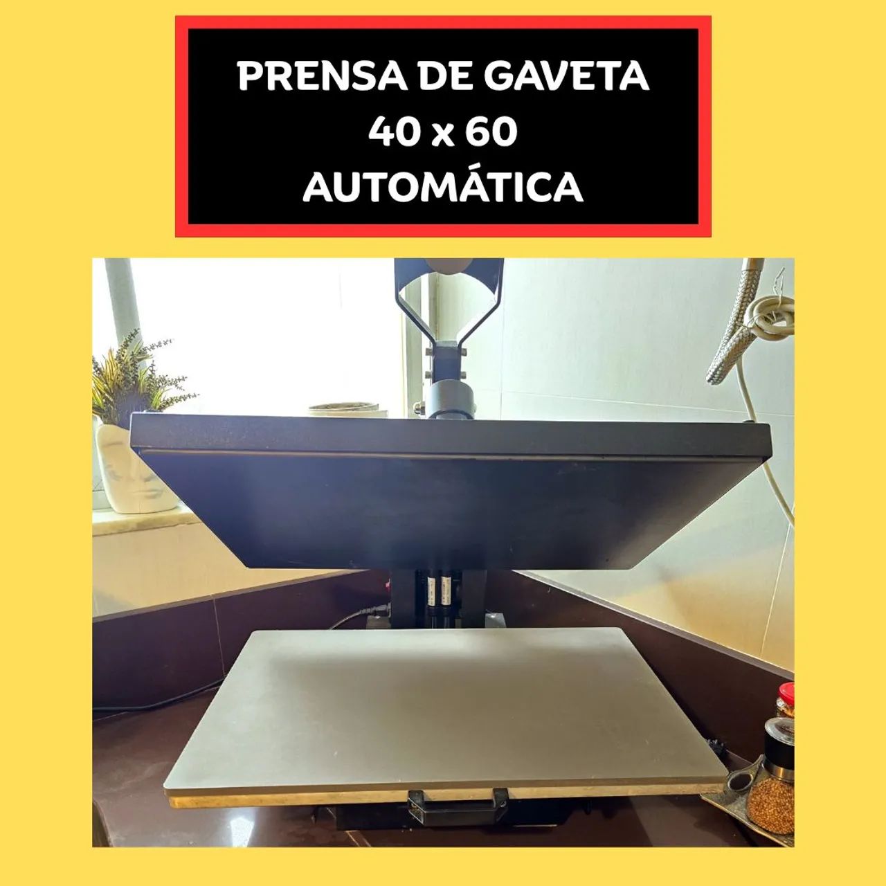 PRENSA AUTOMÁTICA PLANA 40 X 60 DE GAVETA