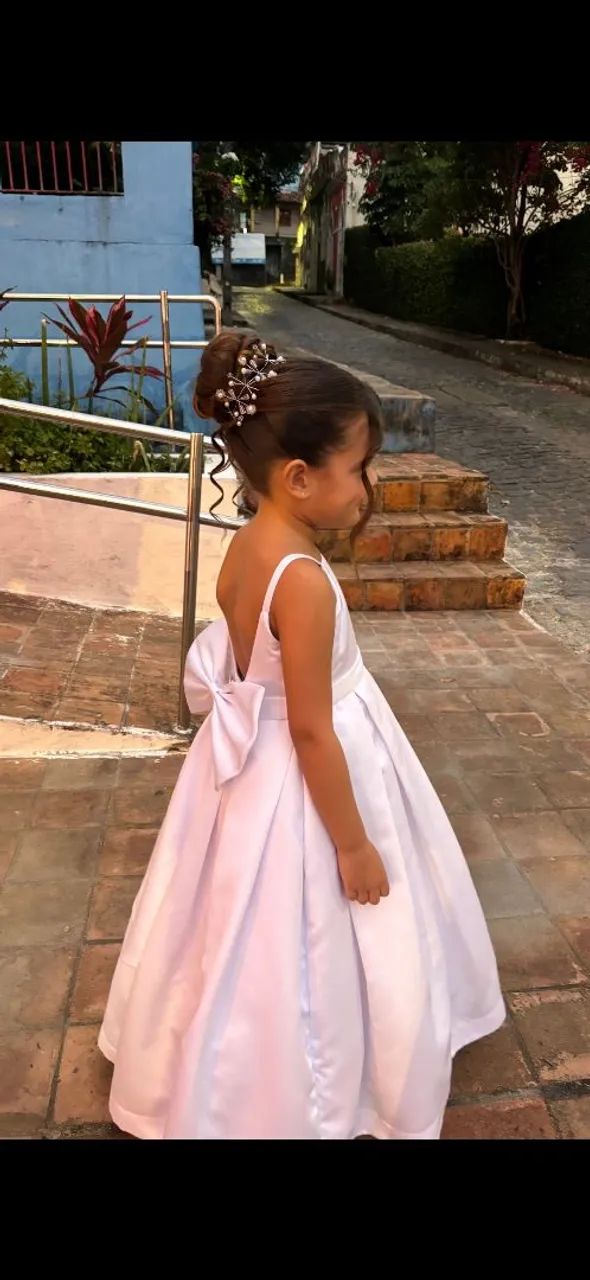 Vestido branco infantil - Foto 3