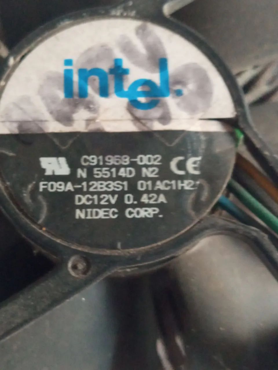 Ventoinha de cpu funçionando perfeitamente