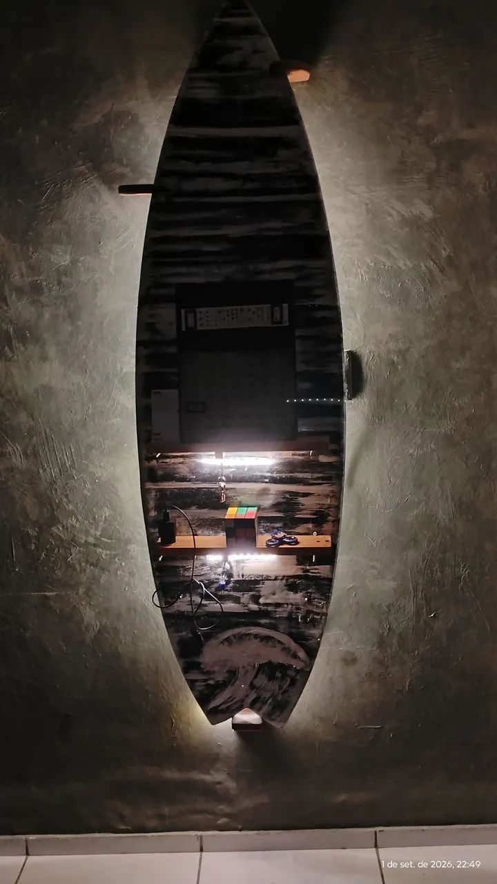 Luminária Prancha de Surf com suporte  - Foto 3