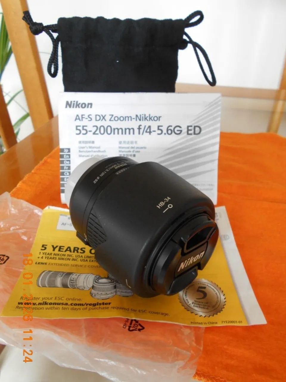 Objetiva Nikon 55-200 mm NOVA, sem uso!