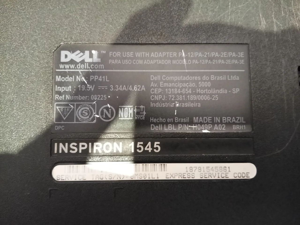 NOTEBOOK DELL INSPIRON 1545 - Foto 4