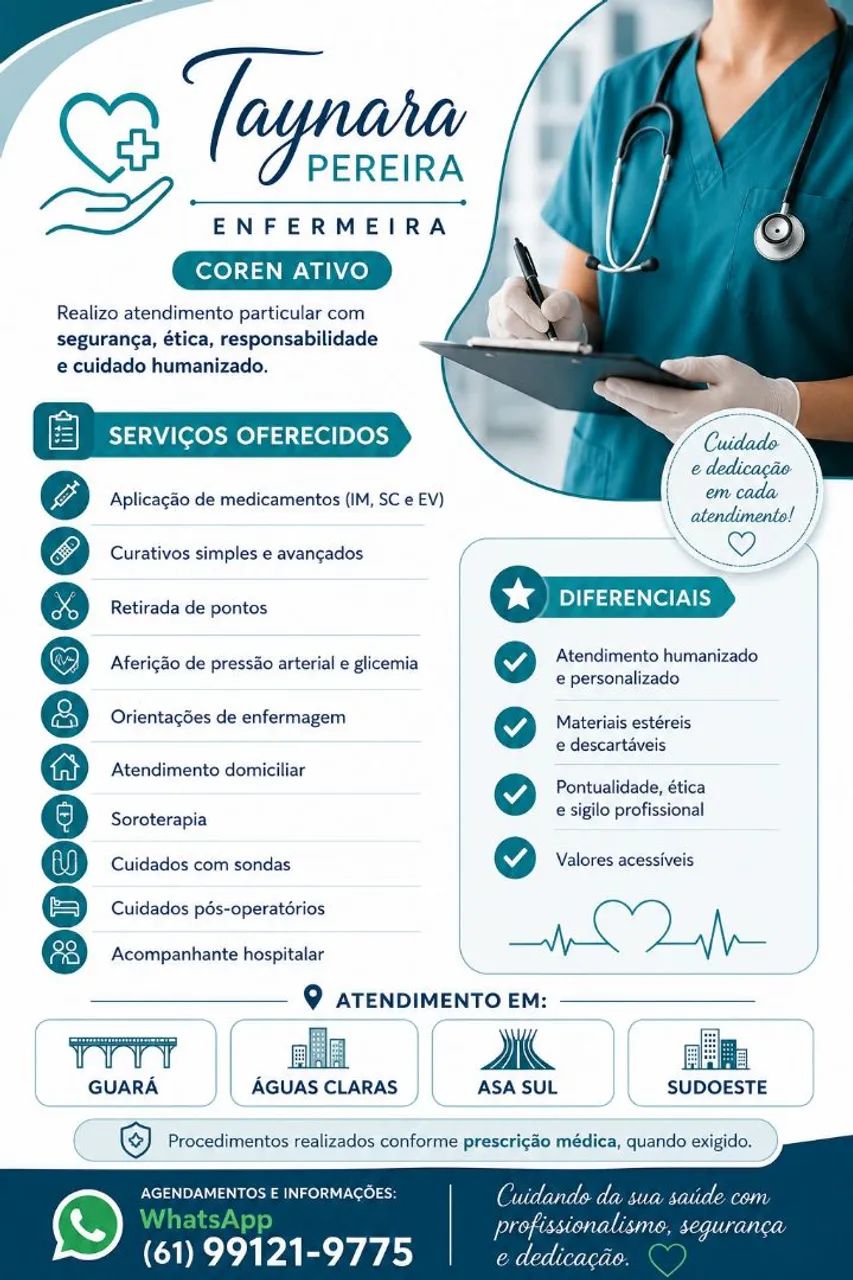  Enfermeira  Atendimento Particular