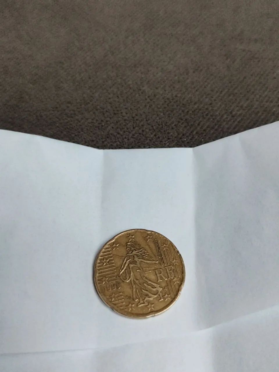 Moeda FRANCESA Antiga - 20 Euro Cent 1999 - Foto 3
