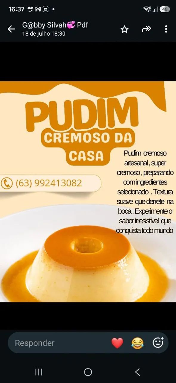 Pudim cremoso da casa - Foto 2