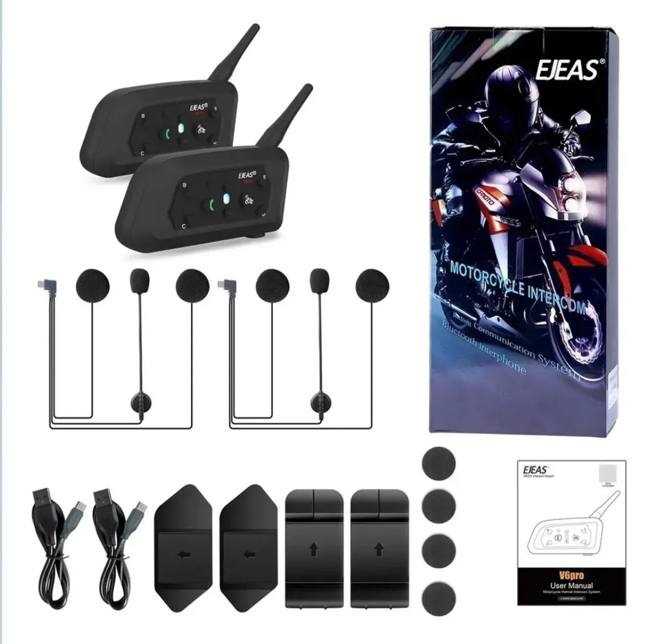 Par De Intercomunicador Ejeas V6 Pro Bluetooth  - Foto 2
