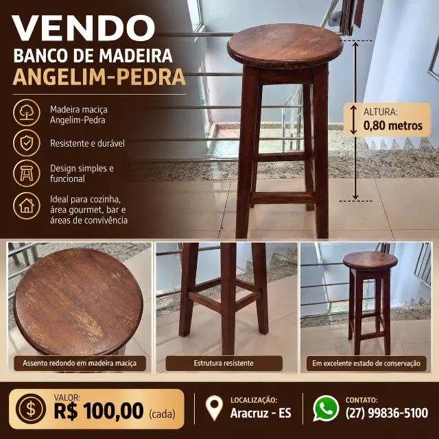 Bancos de angelim pedra - R$ 100 cada