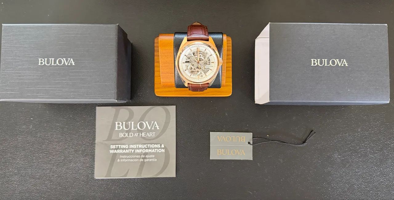 Relógio Bulova Skeleton Automático Novo - Foto 2