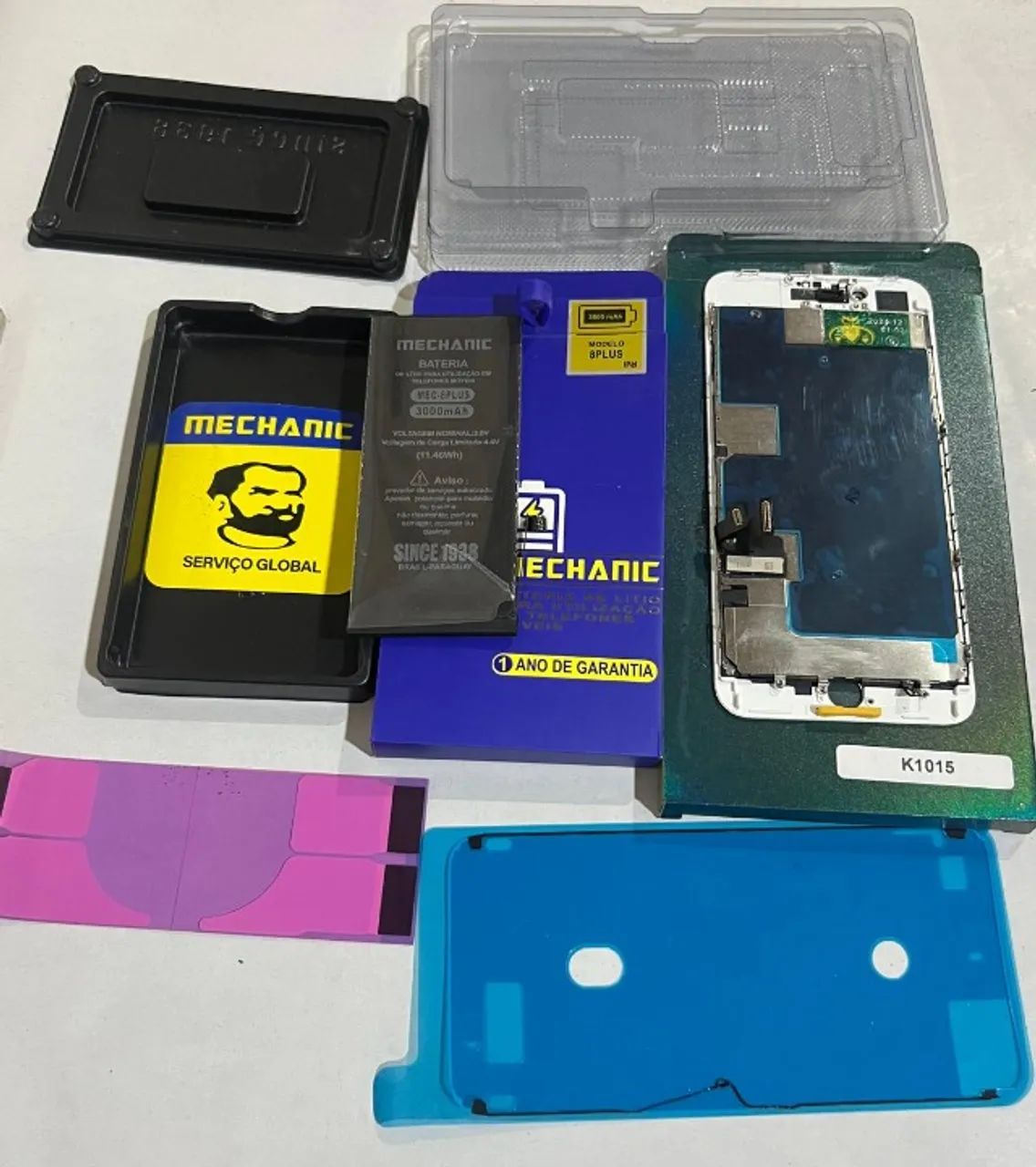 KIT FRONTAL BRANCO + BATERIA IPHONE 8 PLUS  NUNCA USADO R$70,00 - Foto 3