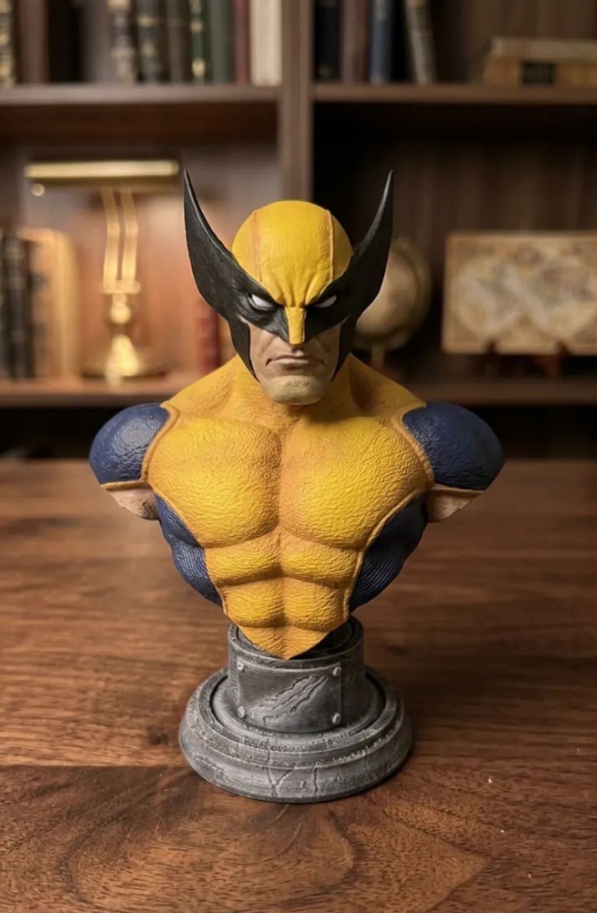 WOLVERINE BUSTO - PERSONAGEM DE AÇÃO - PEÇA DE COLEÇÃO PREMIUM
