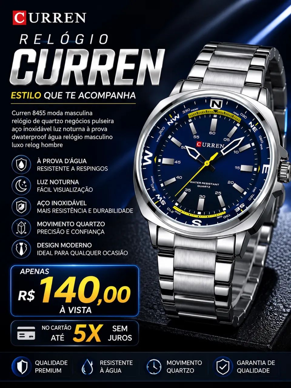 Relógio masculino 