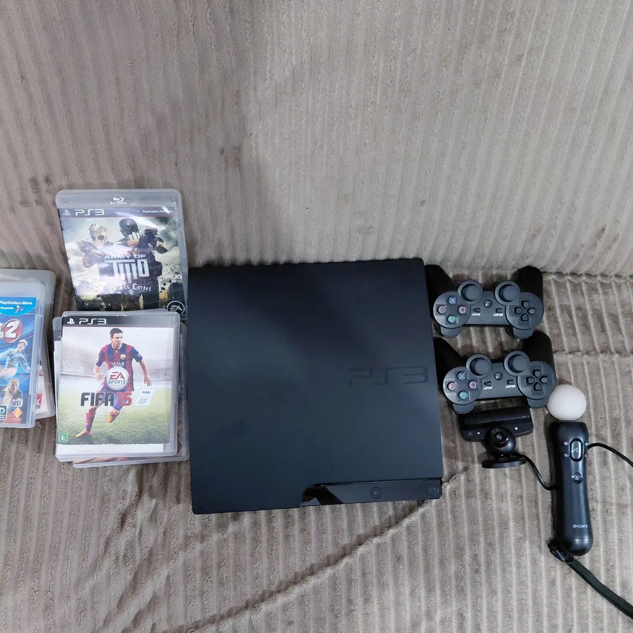 Playstation 3 com Kit PS Move + 7 jogos - Foto 4