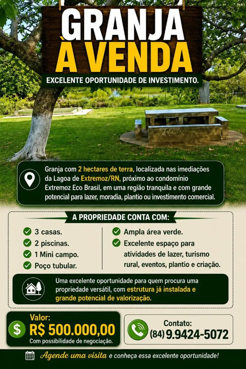 Granja à venda em Extremoz/RN