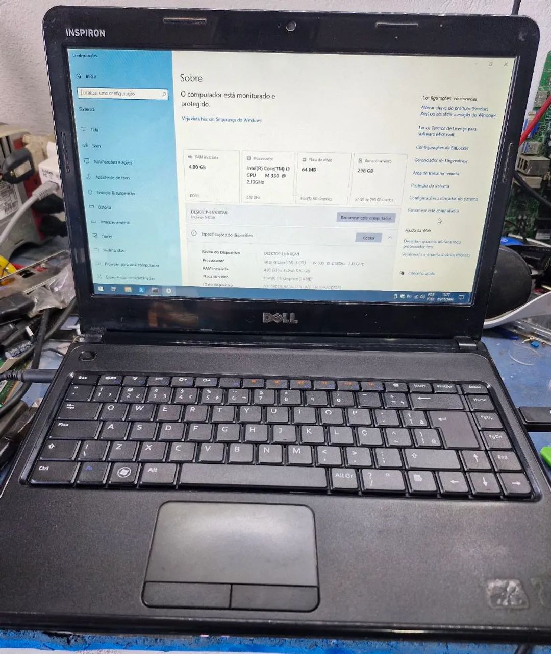 Notebook Dell Inspiron N4030, I3, 4gb, HD 320