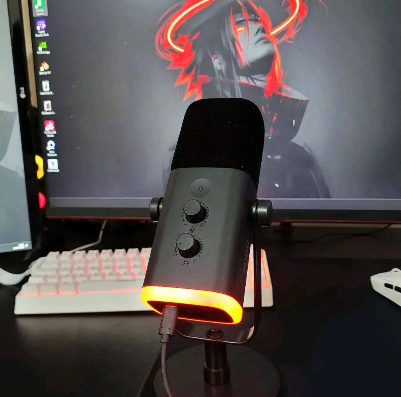 Microfone Fifine USB/XLR RGB - Dinâmico para PC, PS5, Streaming e Podcast - Foto 4