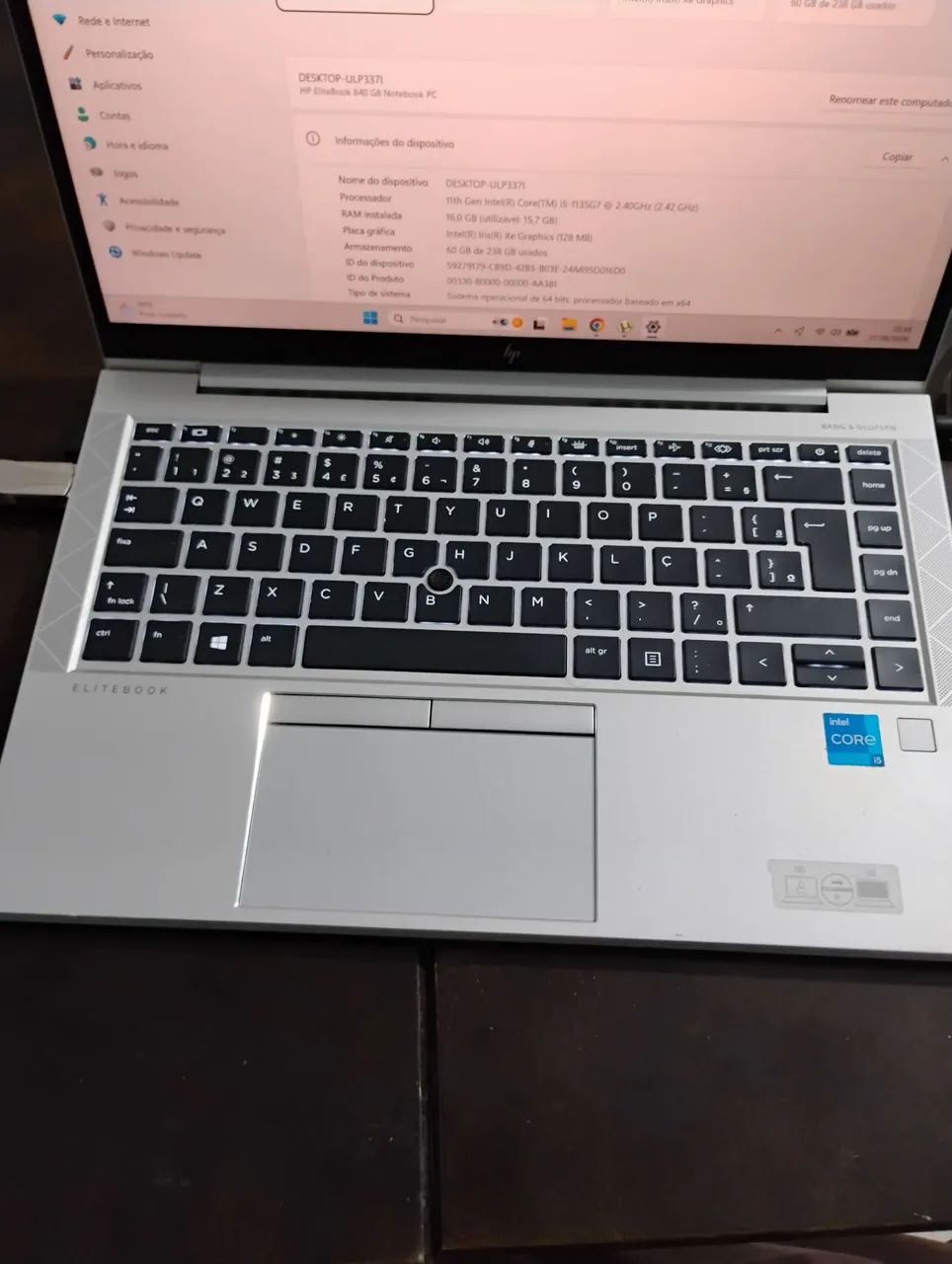 Notebook Hp i5 11 geração 16 GB ram
