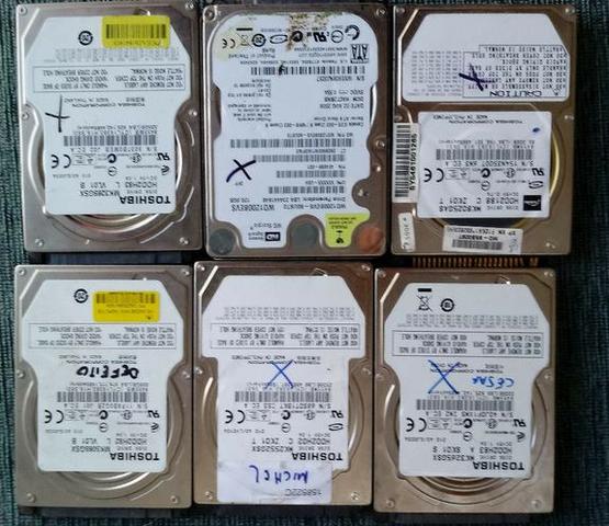 Lote 10 Hds Hitachi, Toshiba E Wd Defeito Várias Capacidade