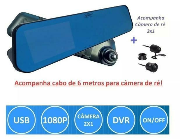Kit Espelho Retrovisor Tela Lcd 4.3 Câmera