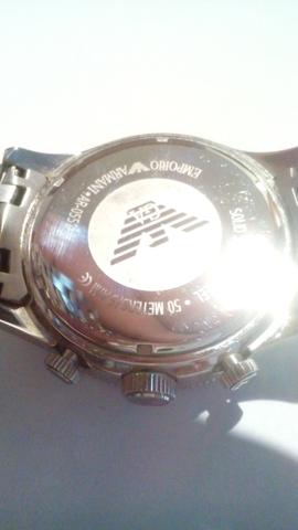 Relógio Emporio Armani Cronógrafo de Aço - Grande - Perfeito Estado - Foto 5