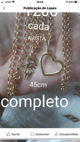 Colar ouro 18k 750
