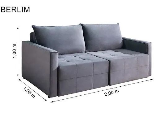 Sala sofá cama retrátil 