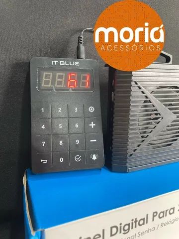 Painel De Senha Numérica Fala Em Português + Relógio Digital - Foto 5