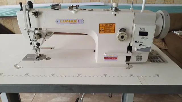 Máquina de costura reta Industrial de transporte duplo