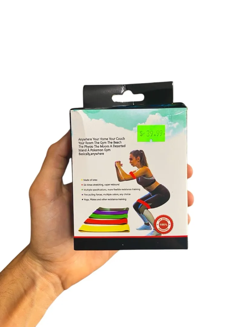 Faixas Elásticas de Resistência para Treino - 5 Níveis