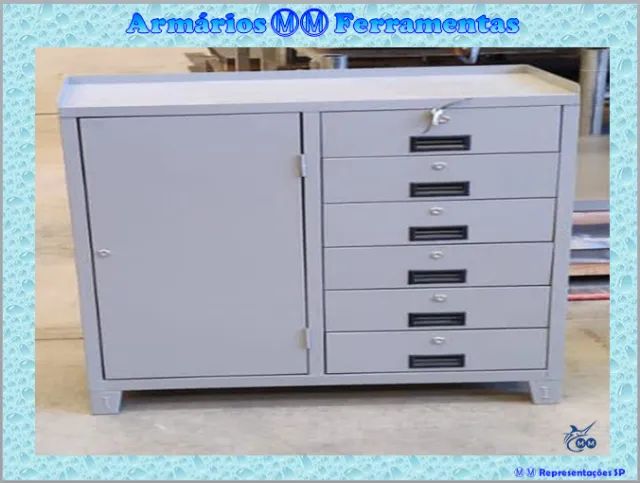 Armário para Ferramentas com 06 Gavetas e 01 Porta