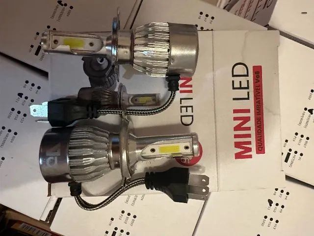 Par Lampada Led automotiva C6 Vo6 Cooler H1 H3 H4 H7 H11 H16 HB3 HB4  * H27  - Foto 3