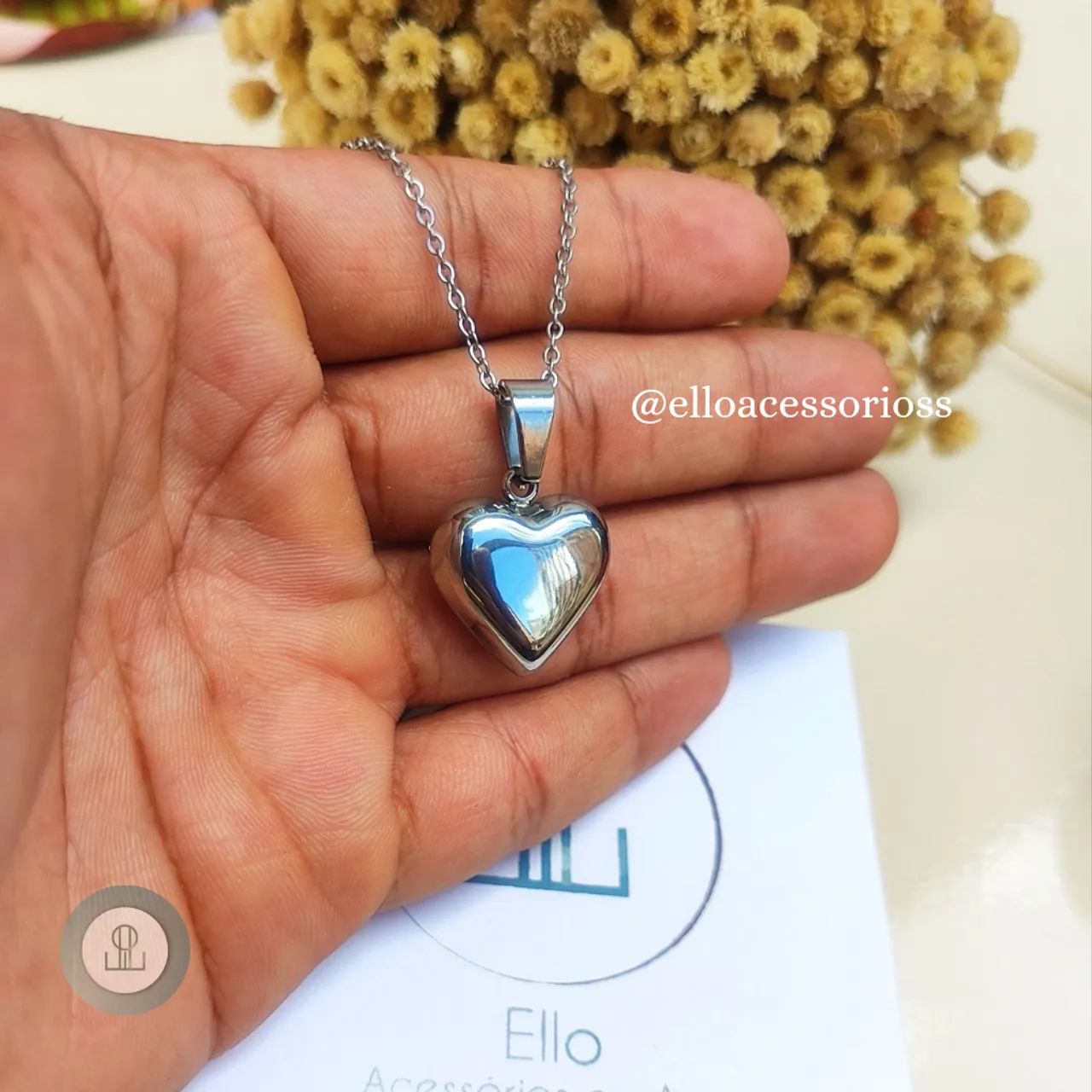 Colar Feminino Pingente Coração - Foto 3