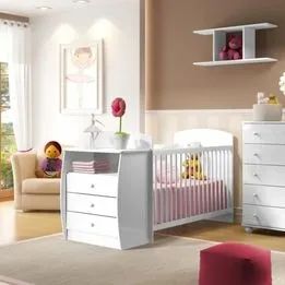 Promoção Berço com Comoda Branco - B   
