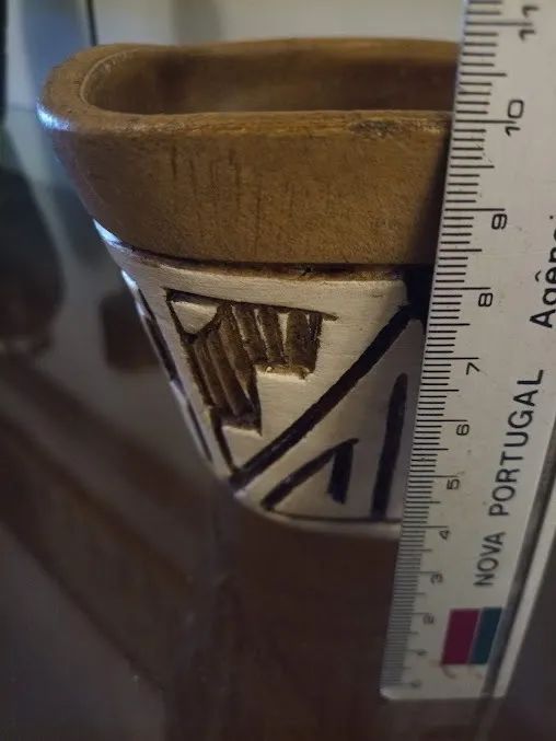 Exclusivo Vaso Artesanal Com Desenhos Indígenas P Decoração  - Foto 5