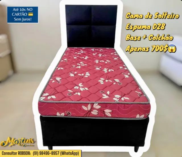 CAMA DE SOLTEIRO, ESPUMA D28