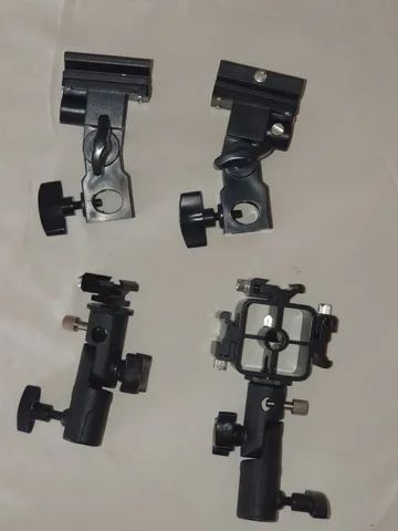 Kit difusores sombrinhas e suportes flash speedlight e luz contínua - Foto 2