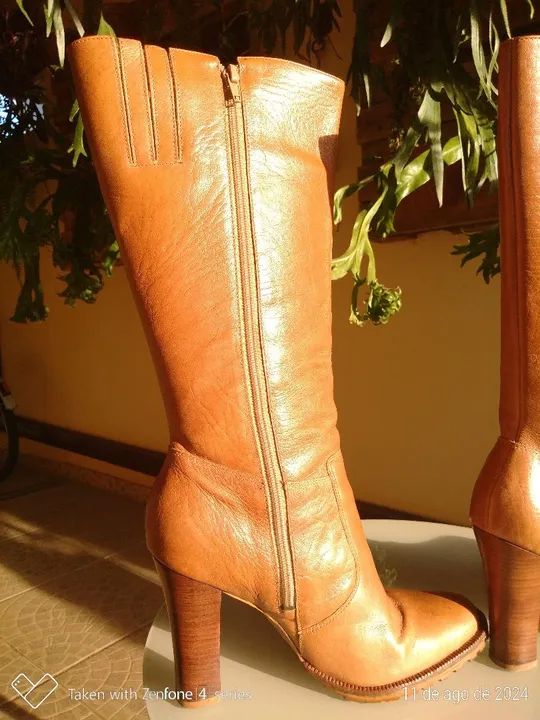 Bota de couro Legítimo Cano longo - Foto 5