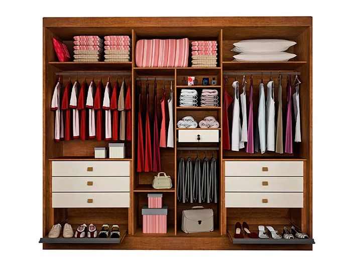 Guarda-Roupa Ripado 6 Portas Cinamomo/Off White 100%MDF a654 - Foto 3