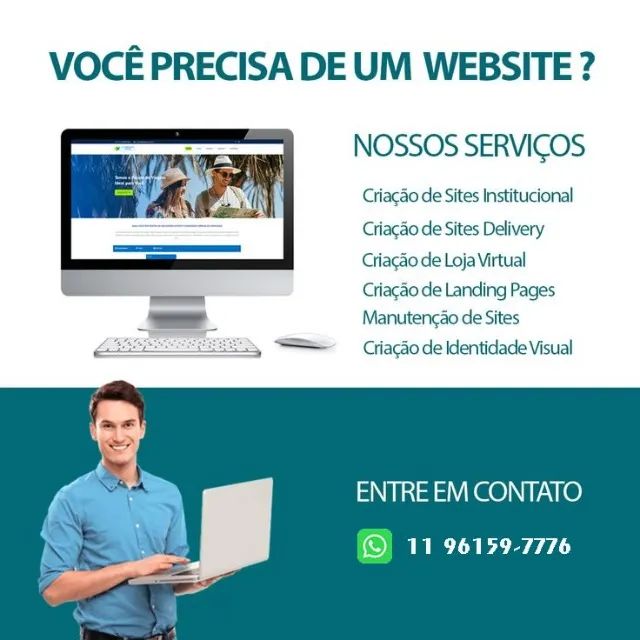 Cria Site ou Loja Virtual - Manutenção e Computadores